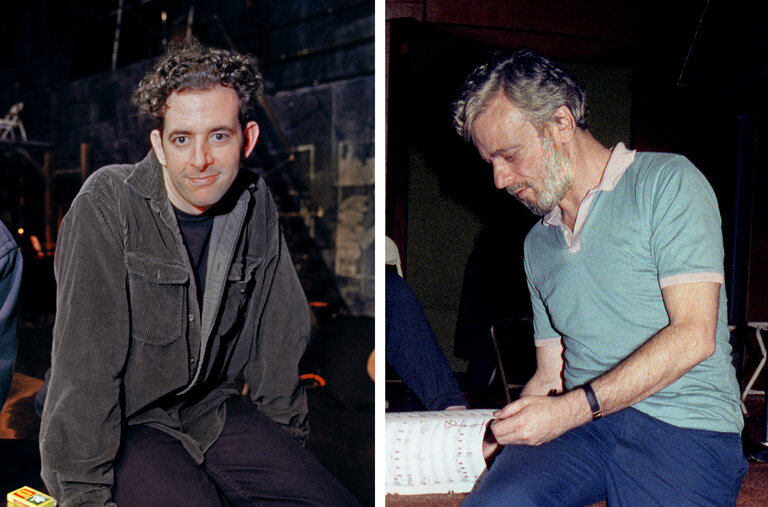 Jonathan Larson, left, sometimes turned to Stephen Sondheim for advice.