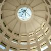 Skylight of the rotunda in the Lucas Center/Medical School Lab Surge (MSLS) building.