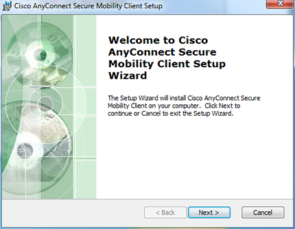 setup wizard Welcome window