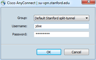 log into the Stanford Public VPN