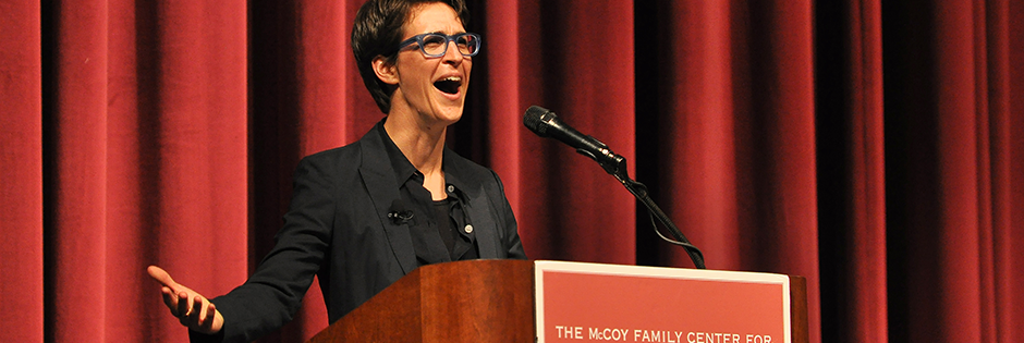 Rachel Maddow speaks at Stanford.