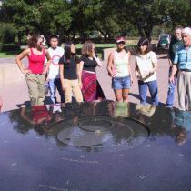 President-Emeritus Gerhard Casper introduces SoCo students to Stanford history in the Stanford Safari class