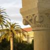 Close up of colonnade in the Main Quad. 