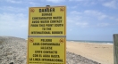 Warning sign at Imperial Beach, San Diego