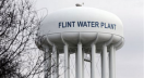 Water tower in Flint, Michigan