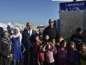 Secretary Johnson visits a Turkish-government run Syrian refugee camp in Adana, Turkey
