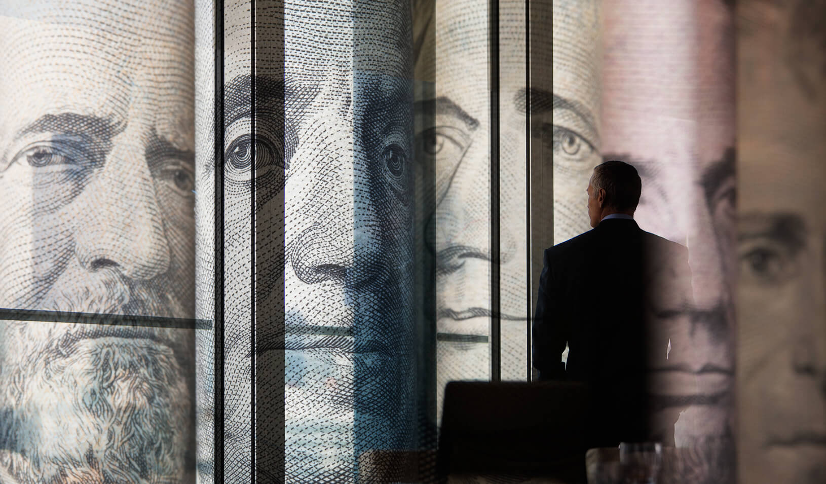 man looking out window | Tricia Seibold (sources: iStock/OJO_Images; istock/malerapaso)