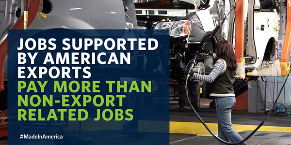 Exporters tend to pay their workers higher wages. —President Obama: http://go.wh.gov/uV1K4F  #MadeInAmerica