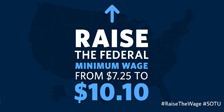 Raise the Federal minimum wage from &7.25 to $10.10