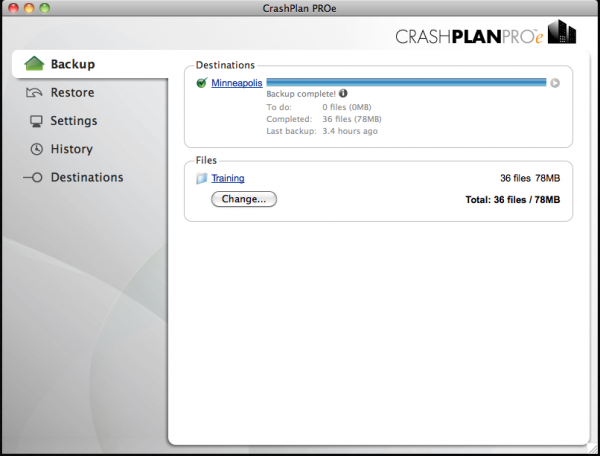 CrashPlan Backup