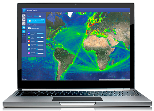 Marine Traffic powered by Google Maps APIs