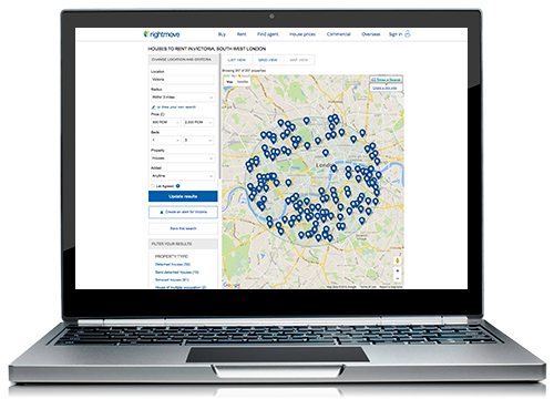 Right Move powered by Google Maps APIs