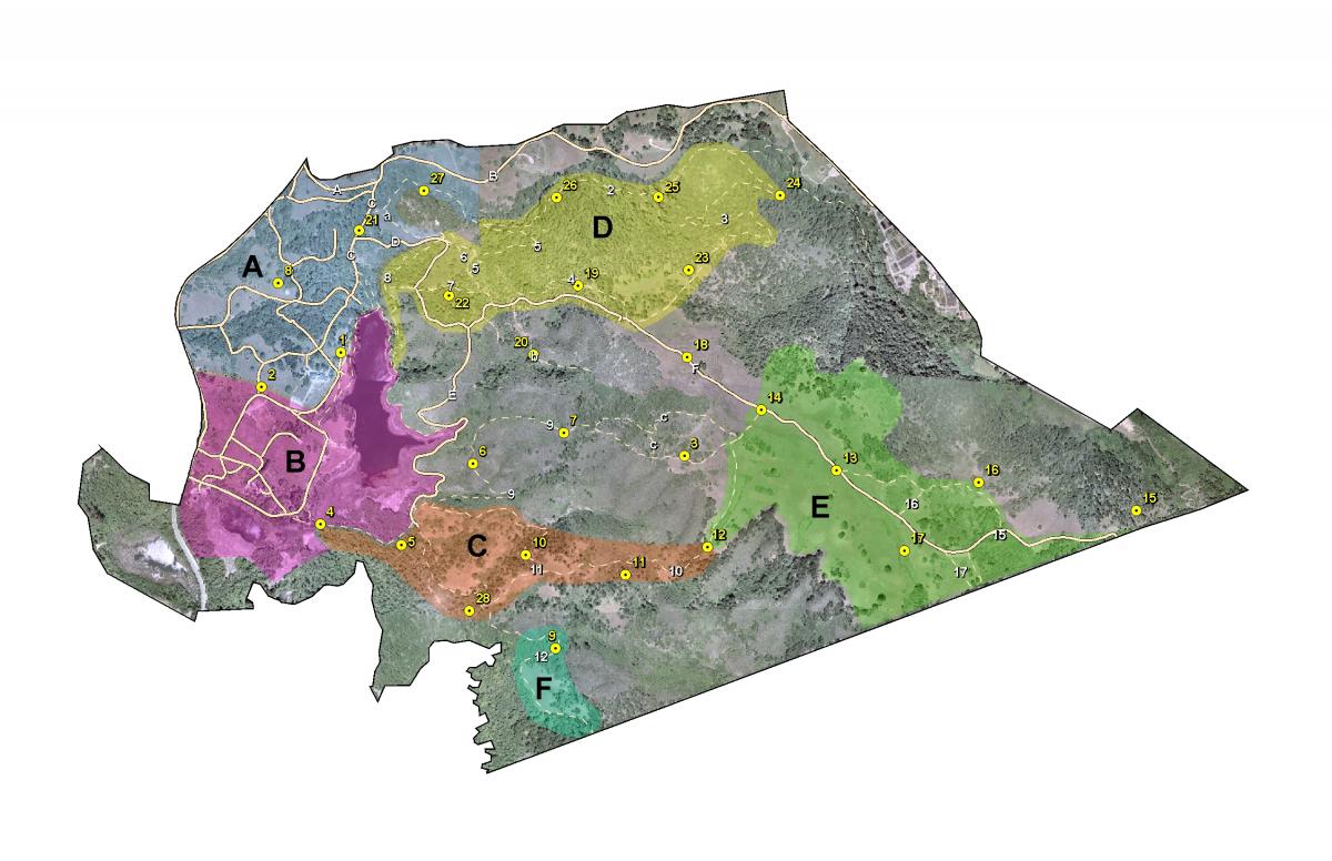 Map of JRBP Point and Transect Survey Locations