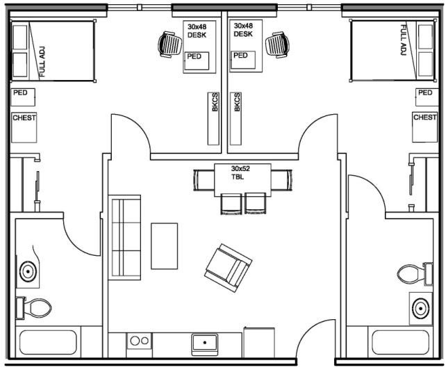 2 Bedroom / 2 Bathroom Apartment