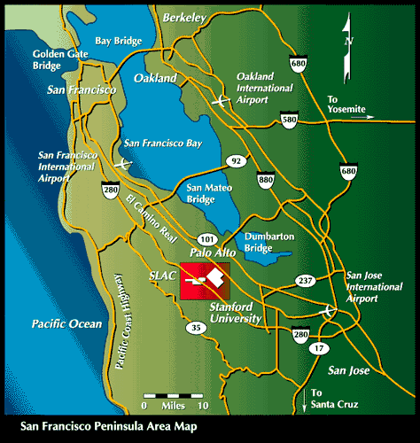 San Francisco to Peninsula Area Map