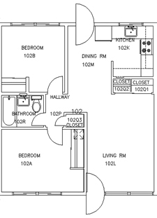 Single Story Two Bedroom