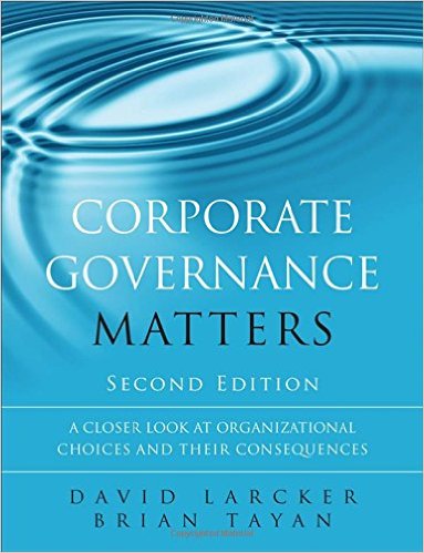Book cover: Corporate Governance Matters, 2nd edition