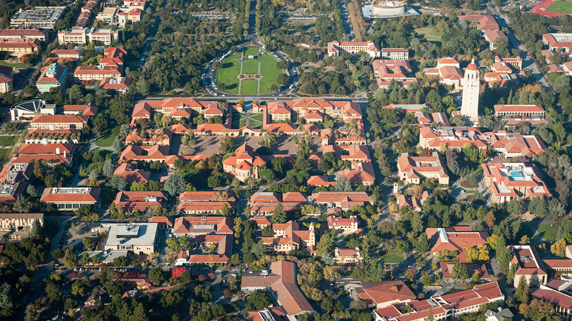 Aerial photo of Stanford campus