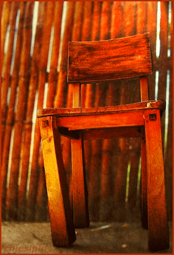 Sit too much? Photo of an empty chair.