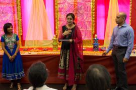 A speaker at ASF's Diwali-Festival of Lights celebration 2014