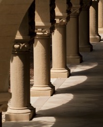 photo of columns on campus