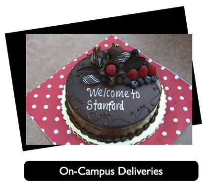 on-campus deliveries: welcome to Stanford cake