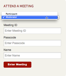 join a meeting as a moderator