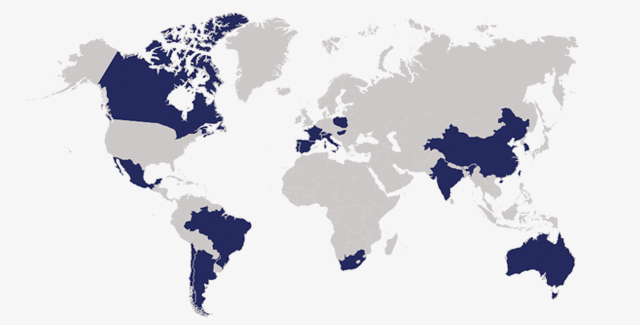 Map of HHMI International Reach
