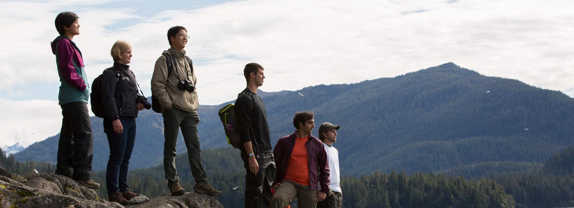 Students in the Stanford Sophomore College program in Alaska 