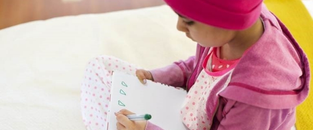 Little girl drawing