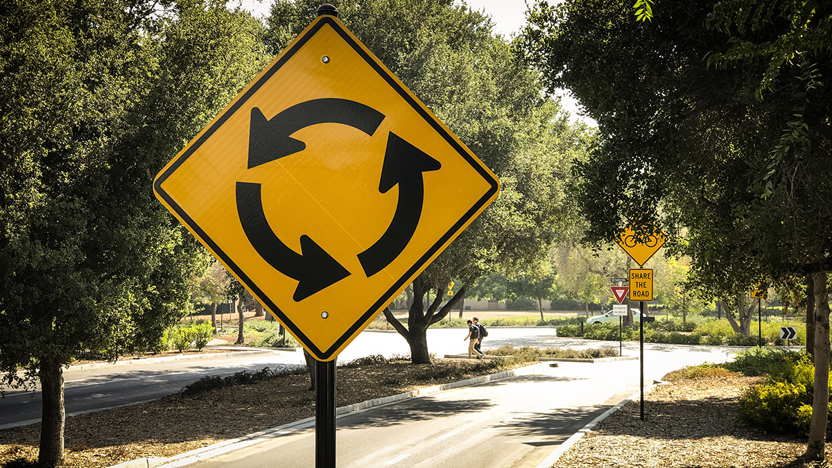 Roundabout sign