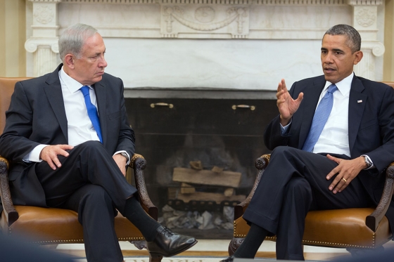 President Barack Obama and Prime Minister Benjamin Netanyahu of Israel hold a bilateral meeting in the Oval Office, Sept. 30, 2013.