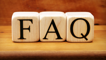 FAQ spelled out on wooden blocks