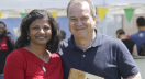 Jeff Koseff with Fahmida Ahmed, director of sustainability.