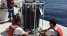 Team members from the Monterey Bay Aquarium Research Institute collect water from Monterey Bay for eDNA analysis.