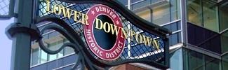 Image of Downtown Denver Historic District sign.