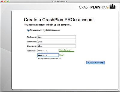 CrashPlan Login