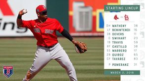 'More baseball on the road today as the #RedSox take on the Cardinals on MLB Network and WEEI! Preview: http://atmlb.com/2GWpEzE'