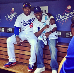 'One more shot from yesterday's @[45084588507:274:Los Angeles Dodgers] game with my boy @[712247705455658:274:Yasiel Puig]!'