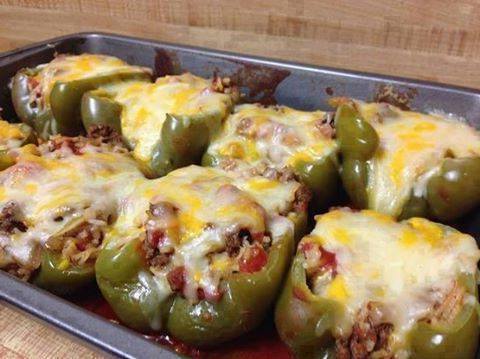 'STUFFED BELL PEPPERS

INGREDIENTS:
6 medium green peppers
1 lb ground beef
1 chopped onion
1 (6 7/8 ounce) box of Rice-a-Roni mix, Spanish flavour
1 (16 ounce) can tomato sauce
1 teaspoon sugar…

Full Recipe Here : http://easyrecipesly.com/delicious-stuffed-bell-peppers/'