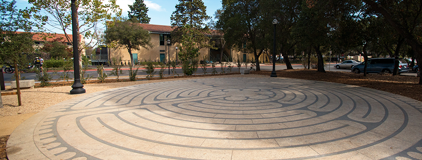 Labyrinth next to the Windhover contemplative center.