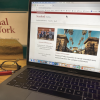 laptop displaying Stanford Today homepage