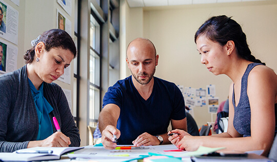 students working together on a project