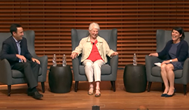 Dean Jonathan Levin and Professors Soule and Strober