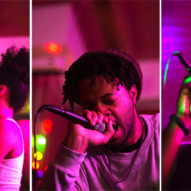 Jae, EAGELBABEL, and Eli Arbor perform at Enchanted Broccoli Forest. Photo by Rahim Ullah/The Stanford Daily