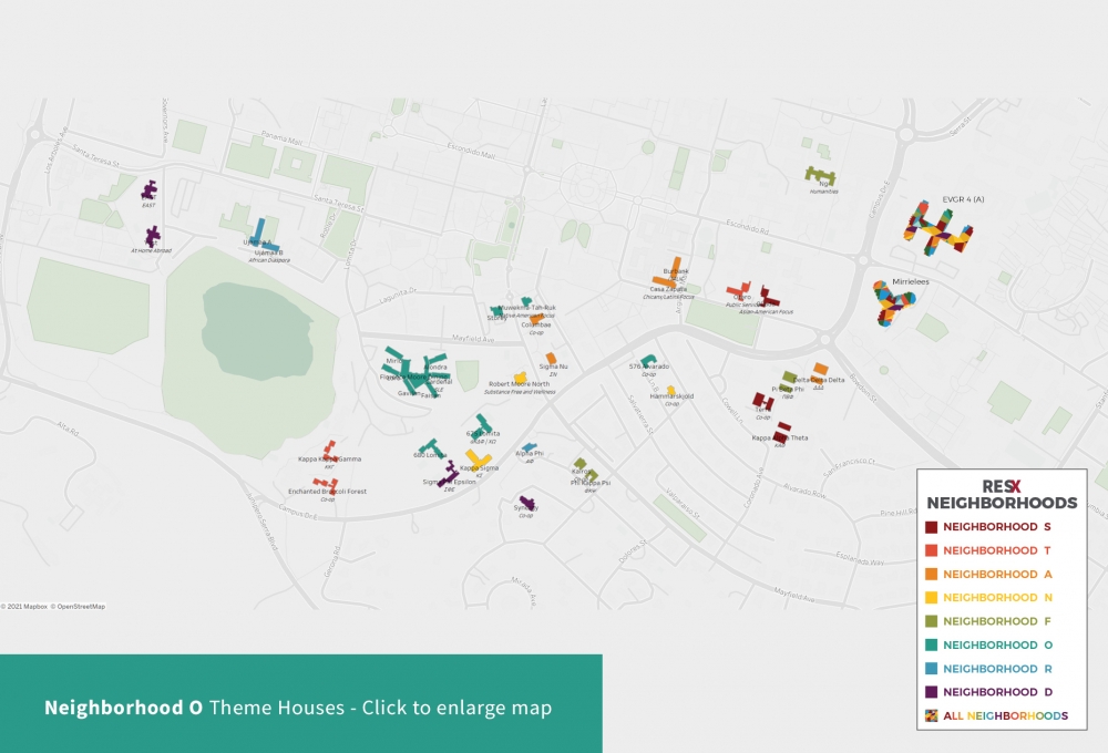 Neighborhood O Theme Houses Map