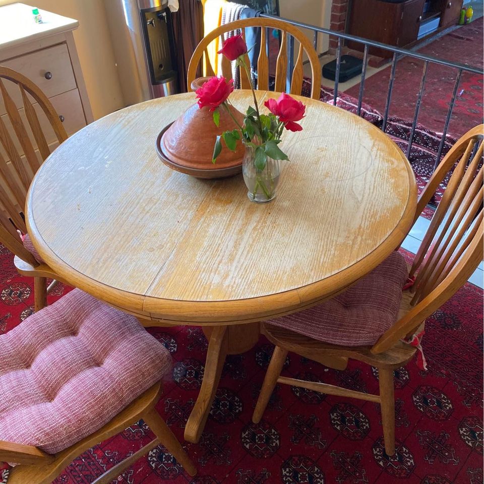 Wooden dining table with 4 chairs in Union City, CA