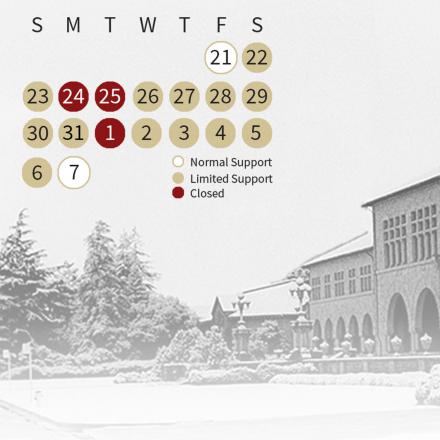 Winter closure calendar