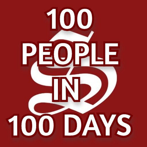 A graphic that reads 100 people in 100 days over The Daily's logo.