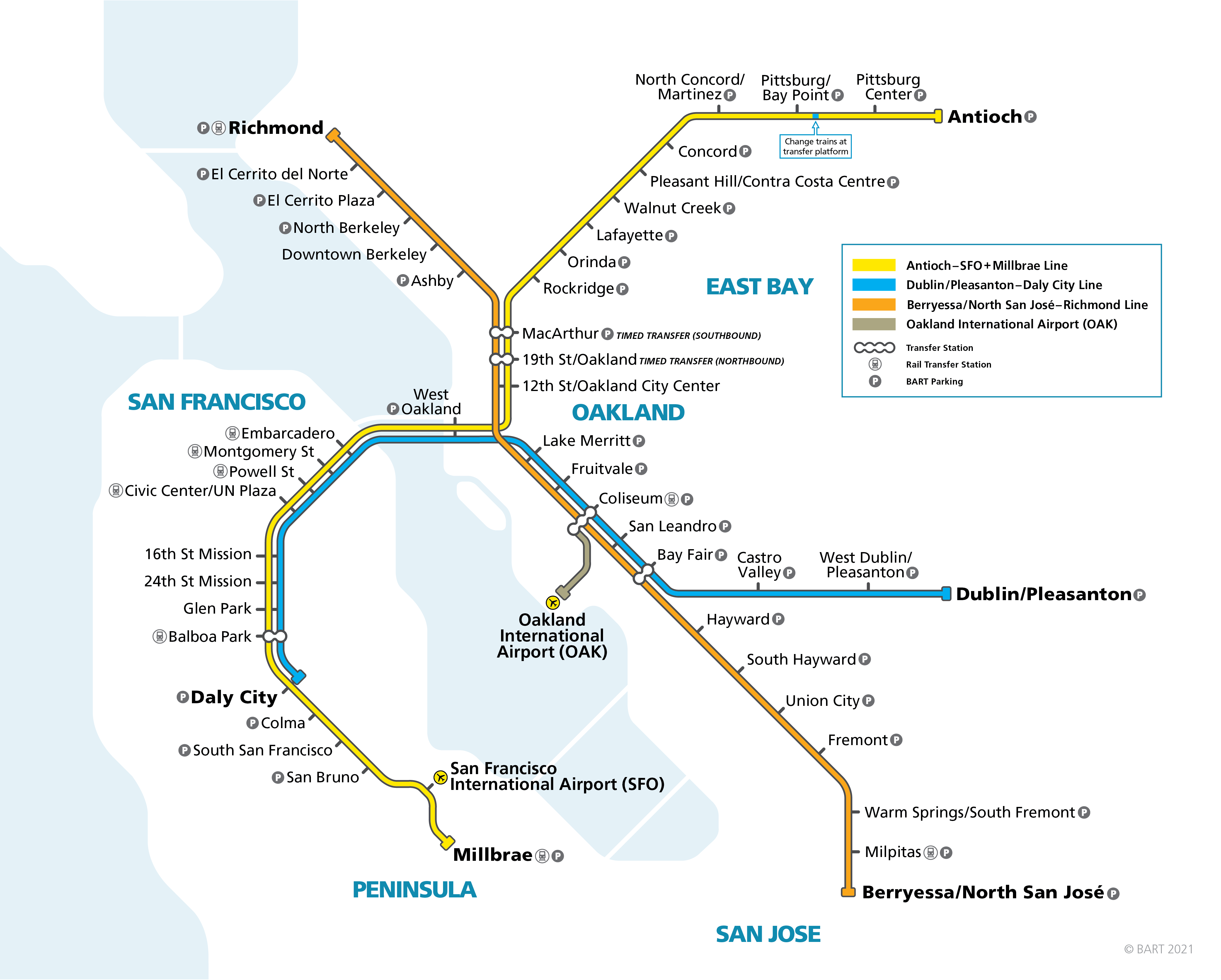 System Map - Sunday and Evenings